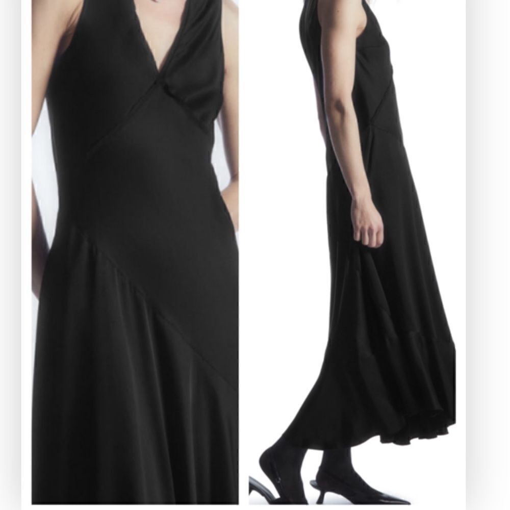 NWT COS ASYMMETRIC SATIN MIDI DRESS Size 14
